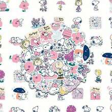 SNOOPY 50pcs  Graffiti Stickers Anime Decoration Children's Handbooks Car Skateboards Waterproof Stickers,Christmas Gifts ﻿ - Multicolor - View 7