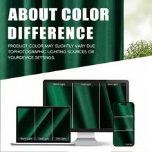 2 Panel Vintage Velvet Curtains, Back Tab Curtains For Living Room, Bedroom And Dining Room, Soft Drape With Good Home Decoration Curtains - Màu xanh lá cây đậm - Xem 5