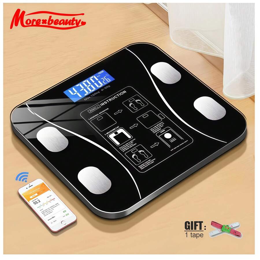 SHElN recomendación APP Bascula Corporal Digital Inteligente Electrónica Bluetooth Indicador De Grasa Corporal