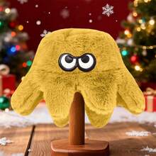 Men Women Octopus Bucket Hat Monster Eye Warm Plush Furry Winter Cap For Daily Life And Party - Yellow - View 1