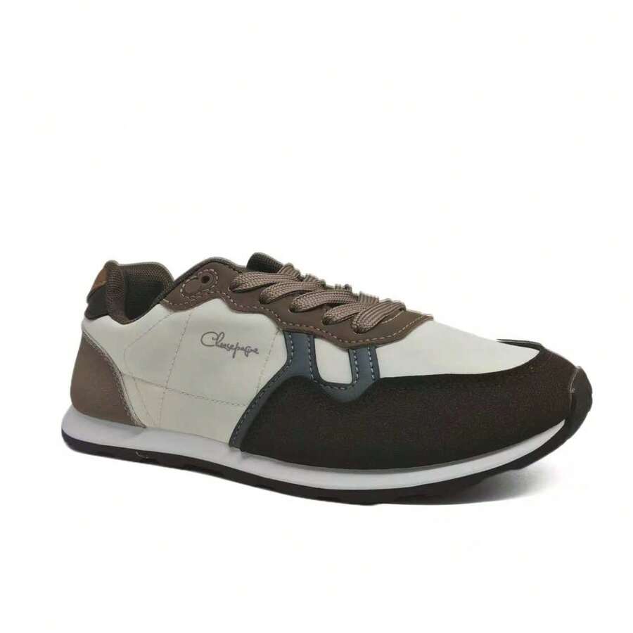 Zapatillas Planas Estilo Casual para Mujer - Comodidad Todo el Día con Suela Flexible, Ideal para Looks Urbanos, Juveniles y Cómodos sin Sacrificar el Estilo - BEIGE/MARRÓN - Ver 1