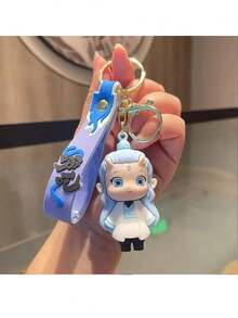 Creative Popular Nezha Havoc In Heaven Keychain, Ao Bing & Taiyi Zhenren Pendant Decoration, Car Bag Hanging Ornament