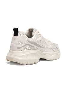 baasploa 2025冬季新款女式厚底运动鞋网面跑步鞋加厚增高运动鞋轻便休闲鞋复古鞋减震防滑耐磨软底步行鞋女鞋时尚百搭跑步训练鞋，厚底运动鞋，复古拼接