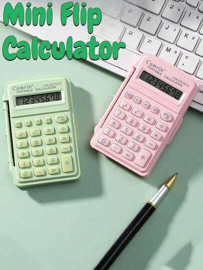 Pratica mini calcolatrice con custodia pieghevole, calcolatrice portatile carina e minimalista, utile per i calcoli, calcolatrice colorata, essenziale per studenti e ufficio, aiuta nell'apprendimento della matematica, un regalo perfetto per studenti, insegnanti, colleghi, amici, adatto per compleanni, vacanze, stile minimalista, regalo per gli amanti della matematica, regalo di laurea, amicizia tra compagni di classe, forniture per la scuola e per il ritorno a scuola