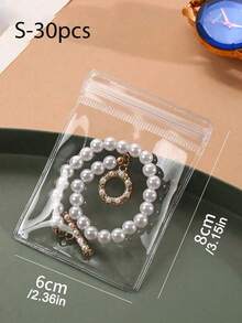 1 Pc Transparent Frosted Jewelry Storage Album, Plastic Manual Jewelry Storage Box, Jewelry Storage Book, Sealed Storage Bag, Containing 30 Rust-Proof Storage Bags, For Organizing And Classifying Rings, Earrings And Necklaces, Suitable For Girl's Carry-On Jewelry Storage, The Best Convenient Travel Jewelry Product.