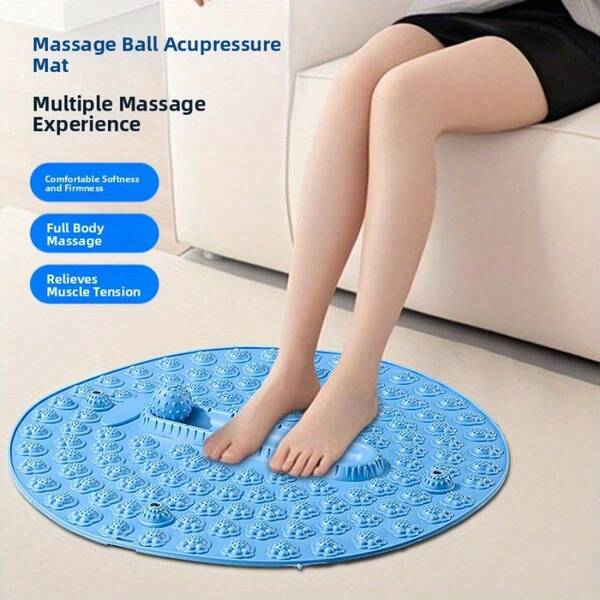 1 Portable Foot Massage Pad, Equipped With Fascia Ball And Multifunctional Circular Finger Pressure Plate, Can Relieve Fatigue Anytime And Anywhere, And Promote Health