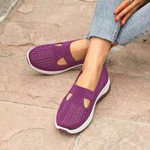 Women's Breathable Mesh Casual Sneakers, Soft And Flexible, A Lightweight Everyday Companion - 紫色 - 查看 2