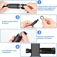 Candado de Receptor para Remolque, Pasador de 5/8" de Diámetro, Antirrobo e Impermeable para Receptor de 2 Pulgadas de Clase III IV, Impermeable, para Remolque, Coche, Barco (Negro) - 1 - Ver 3