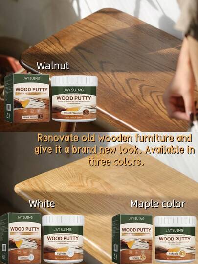 JAYSUING Multi-Purpose Wood Repair Paint, Covers Cracks, Gaps, Graffiti, Suitable For Wooden Items, Furniture, Coating
