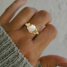 Anillo unisex de estilo bohemio-chic con turquesa - Diseño retro con múltiples colores, perfecto para el uso diario y atuendos de fiesta