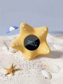 1个婴儿洗澡温度计，自动开关漂浮玩具，水温安全警报，华氏度和摄氏度双显示，适合儿童宝宝生日圣诞节礼物 - 海星 - 查看 12