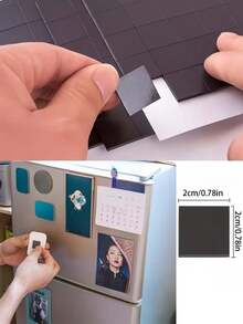 1/20/40pcs/Set Magnetic Self-Adhesive Magnets, Non-Destructive Magnetic Absorption, Mini Magnets, Versatile Use For DIY Crafts, Whiteboard, Fridge, Photo Display, Wedding Party, Celebration, Holiday Poster Display, Home Office Decor, Multi-Functional Tool