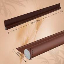 1pcs Heavy Duty Door Draft Blocker With Adhesive - Adjustable Under Door Seal Strip For All-Season Insulation, Noise Reduction , Weatherproof Gap Guard For Interior/Exterior Doors (Gray/Brown/Black), Flexible Installation | Durable Sealing Strip.    Single-Sided Door Bottom Seal Strip Wear-Resistant Seam Tape Soundproof Windproof Dustproof Insect Magic Adhesive Sealing Strip - Brown - View 6