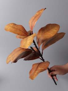 1 件人造玉兰枝，家居盆栽装饰，酒店装饰及橱窗展示，人造绿植，情人节，礼物，圣诞节装饰，房间装饰，卧室装饰，塑料仿真绿植，适合派对、展览和万圣节装饰 - 一款用途广泛的人造盆景树，适合所有房间类型和所有季节。 - 彩色 - 查看 5