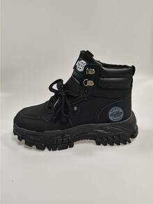 Botas casuales para adolescentes y estudiantes, resistentes al desgaste, de unicolor y elegante, de estilo británico versátil