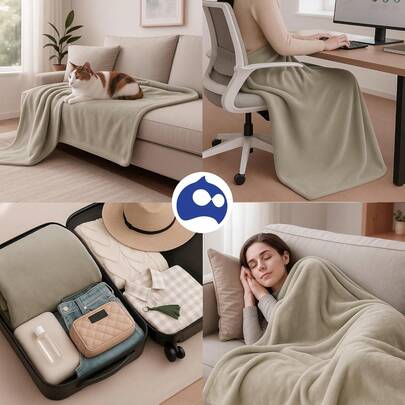 Bluelander Cobija Individual, Franela de Alta Calidad, Frazada Cómoda y Calientita Tejido Suave y Cálido, Manta de% Poliéster Ultrasuave, Calidad Premium (1, Perla,)