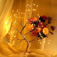 1个108颗LED金色树枝树灯，适用于客厅装饰、家居装饰、节日派对装饰、结婚纪念日装饰、圣诞节和其他节日装饰及礼品