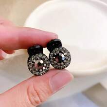 2-Pack Sparkling Rhinestone Mini Hair Clips - Cute And Sweet Round Design For Bangs, Flyaways, And Side Hair - Princess Style Accessories - Nhiều màu - Xem 11