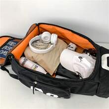 大容量旅行背包，轻质牛津面料，多隔层设计，干湿分离，专用平板电脑隔层和多个口袋，时尚耐用的背包，适合户外探险、徒步旅行、通勤、上学和商务旅行 - 彩色 - 查看 6