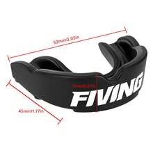 1 件 FIVING 专业拳击护齿套，男女通用，黑色时尚牙齿保护套，MMA/泰拳牙齿保护器，可自行修剪和定制，适用于足球、篮球、足球的运动护齿套