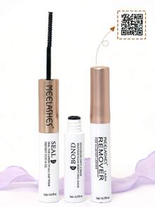 双效假睫毛套装：胶水+眼线液+卸妆油+镊子，防水速干，温和配方睫毛胶，睫毛胶 - 白色 - 查看 4