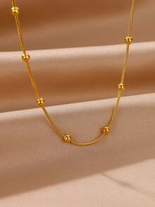 1 件精致珍珠链项链女式不锈钢多颗仿珍珠颈链婚礼新娘圣诞珠宝礼物 - 1 - 查看 6