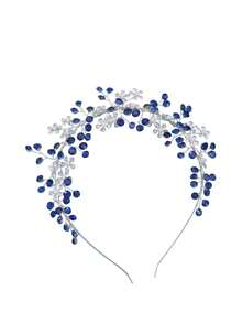 1pc Elegant & Luxurious Bridal Crystal Headband, Handmade Wedding Bridesmaid Hair Hoop, Wedding/Party Accessory - White - View 5