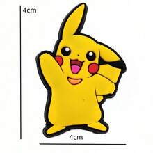 Hebilla de zapato de Pikachu enviada al azar, adecuada para juegos de rompecabezas DIY de niños y niñas, juegos de anime de dibujos animados, útiles escolares, también adecuada como regalo de Navidad y cumpleaños. Juguetes de personajes de anime adecuados para niños y niñas