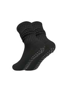 3 Pairs Women's Yoga Pilates Non-Slip Grip Socks, Suitable For Yoga, Barre, Hospital, Barefoot - Multicolor - View 7