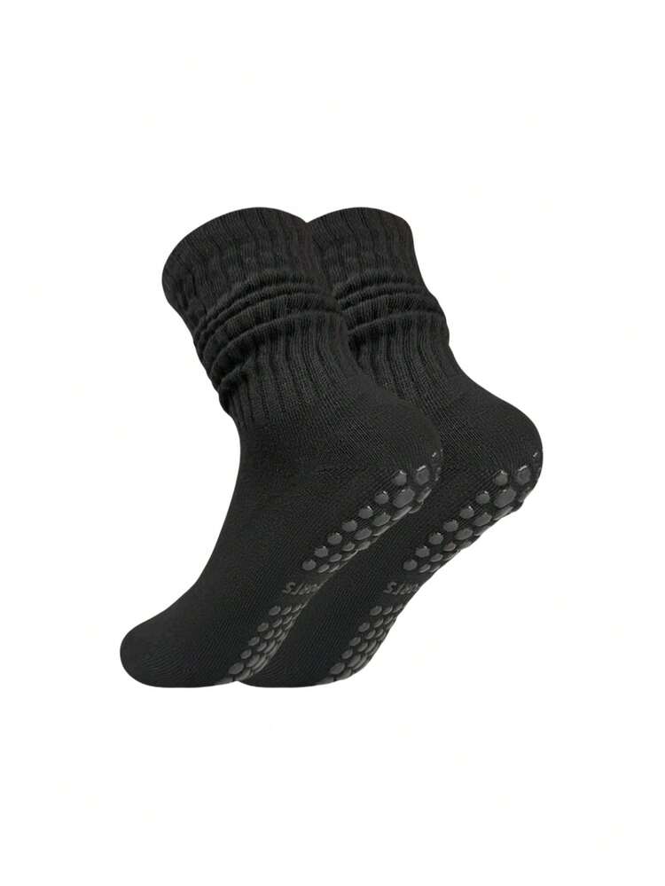 3 Pairs Women's Yoga Pilates Non-Slip Grip Socks, Suitable For Yoga, Barre, Hospital, Barefoot - Multicolor - View 7