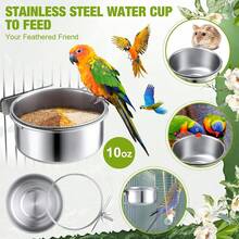 1pc Bird Feeder Bowl, Metal Bird Feeder Bowl With Clip - Easy To Clean, Small Pet Food And Water Bowl, Suitable For Parrots, Small Animals And Cages, Ideal For Bird Feeders And Pet Feeders, Bird Feeder Accessories