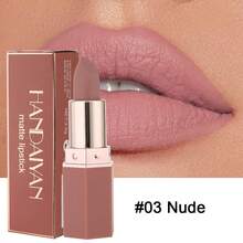 HANDAIYAN Hexagon Matte Moisturizing Lipstick, Velvet Makeup Effect, Single Tube, Long-Lasting Color, Fashionable Luxury Lipstick, Face Painting Cosmetics, Suitable For Women, Especially Millennials, Fashion Styling, Ideal For Winter/Spring, Suitable For Birthday/Valentine's Day Gifts, Essential For Carnival Parties, Best Color Selection - 03 Poppy Red - Xem 10