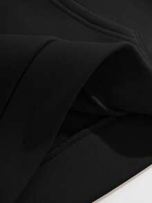 Sweat-shirt à capuche court avec strass en forme d'étoile LOVE JOYY pour femmes, ample, élégant et décontracté, parfait pour le port quotidien en automne et en hiver. Top noir à manches longues