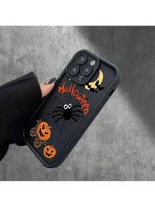 Halloween Spider Pumpkin Creative Cartoon Pattern, New Sky Eye Staircase Phone Case, Interesting Simple Fashion Personality Men And Women Holiday Gift Phone Case Suitable For IPhone