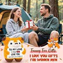 1pc Handmade Crochet Desktop Decor Ornament, Cute Fox Design, Great Birthday Gift For Best Friends, Sisters, Moms, Grandmas, Unisex, Keychain, Plush Doll, Positive Emotion, Creative Party Favor For Halloween, Christmas