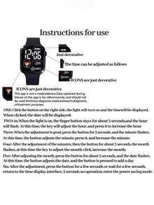 4/1pc Boys' Fashionable And Simple LED Heart-Shaped Digital Display Electronic Watch, Suitable For Boys To Wear, Equipped With Fashionable Bracelets, Necklaces, Rings And Sets, Suitable For Students, Very Suitable For Daily Life Such As School, Gatherings And Travel. Birthday Gift, Graduation Season, Christmas - The Perfect Gift For Boys(Box Not Included) - Multicolor - View 12