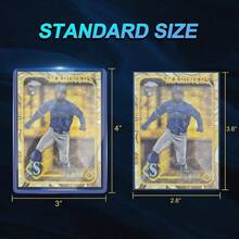 YC 400 Card Sleeves Top Loaders For Cards3"X4" Baseball Card Protectors Premium Toploaders For Cards Hard Plastic Card Holder For Trading Sports Football Game Cards 200 Hard Sleeves+200 Penny Sleeves Fashion - 藍色 - 查看 3