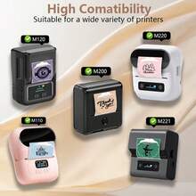 1 Roll 5 Color Floral Shape Labels, 5cm/2 Inch Self-Adhesive Thermal Paper, Suitable For Phomemo M110/M200/M220 New Creative Colorful Thermal Label Paper