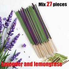 Set mixto de varitas de incienso de lavanda y hierba limón, que ofrece una fragancia única, ideal para mujeres, adecuado para estudio de yoga, sala de té, SPA, regalos navideños y de Halloween