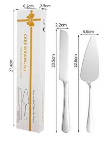 1 pièce/2 pièces Ensemble de couteau à gâteau et pelle en acier inoxydable, couteau à pain et pelle à pizza, couteau à dessert, convient pour la cuisine, les restaurants, les hôtels, les mariages, les anniversaires, les fêtes