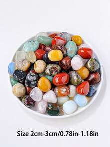 鱼缸装饰石，抛光水晶石，绿玛瑙，玫瑰石英，粉水晶等，50克天然水晶鱼缸，水族箱装饰，彩色鱼缸装饰石1件