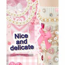 95 Pcs Pink Shoe Charms Sneakers, Junk Socks Charms Kit With Satin Lace Shoelaces, Pink Sneaker Charm Women, Cute Shoelace Sock Charm Decoration - 甜美可愛 - 查看 9