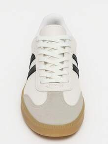 Unisex White Casual Sneakers With Black Stripes – Comfortable, Stylish, And Non-Slip, Pairs Well With Jeans, Shorts, And Skirts - Trắng Đen - Xem 11