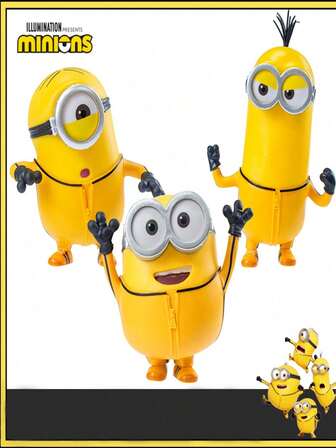 Minions 1 件随机小黄人小雕像装饰礼品盒，卡通人物汽车装饰