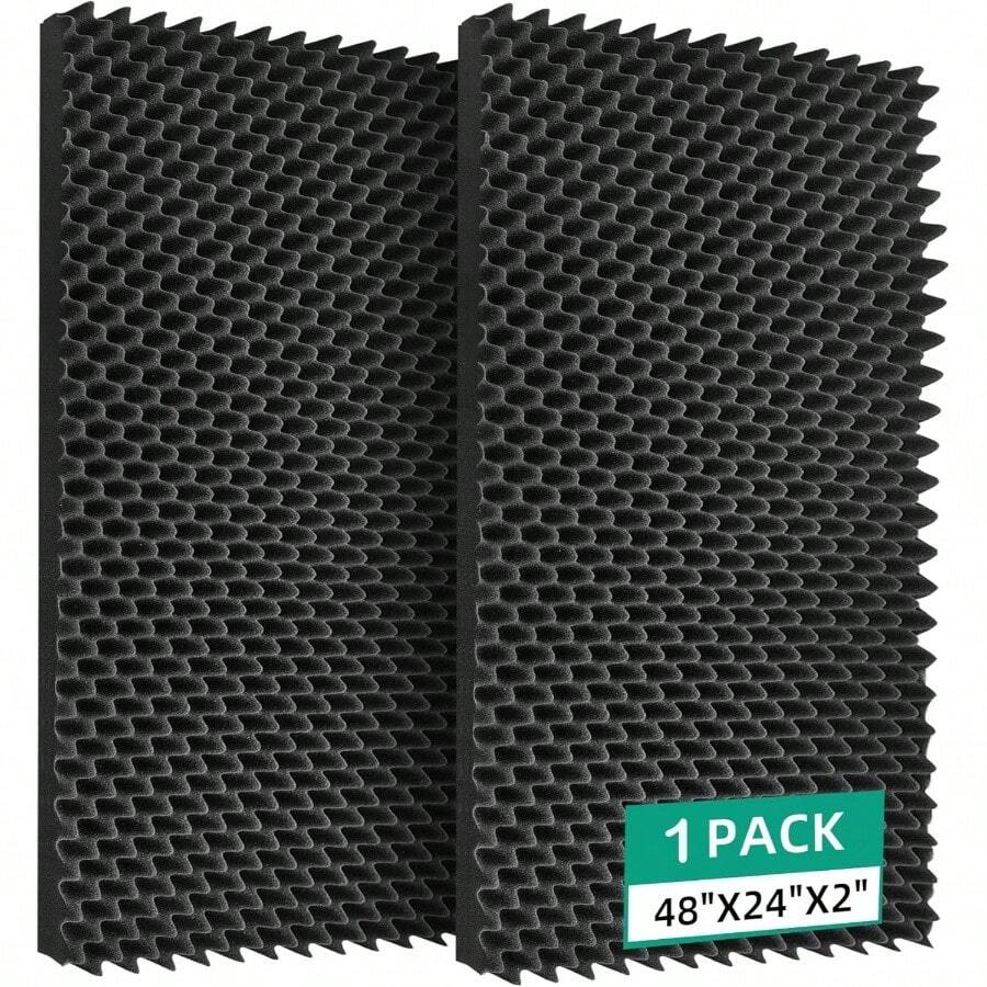 1 Pack 48 X 24 X 2 Sound Proof Foam Panels Walls, High - Density Crate ...