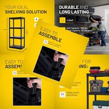 Plano 4Shelf Plastic Storage Shees 48 X 23 X 14 200lb Capacity Pantry Office Closet And Garage Shees Easy To Assemble Durable Plastic Sheing Unit