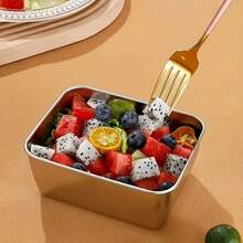 [Bestseller]5/6/8-Piece Stainless Steel Airtight & Leakproof Storage Set | Square Stackable Design, Reusable, Essential For Family Outdoor Picnics, Practical Good For Holiday Gifts