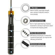 Professional Adjustable Speed Jump Rope With Ball Bearings - Non-Slip Silicone Grips, PVC-Coated Steel Cable For CrossFit, HIIT, Weight Loss, Home Gym Workouts For Men & Women