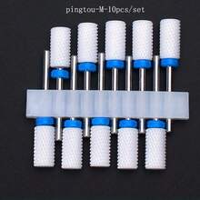 10pcs Ceramic Nail Drill Bits Set Milling Cutter For Electric Manicure Bit Flame Corn Files Pedicure Machine Polish Accessories - 彩色 - 查看 8