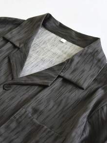 2pcs Pajama Set, Men's Sleepwear, Long Sleeve Shirt & Long Pants Pajama Set - Classic Black & Grey Zebra Print, Comfortable Fabric - Shirt Style Top - Long Pants - Casual Sleepwear Can Be Worn Outdoors, Winter Clothes